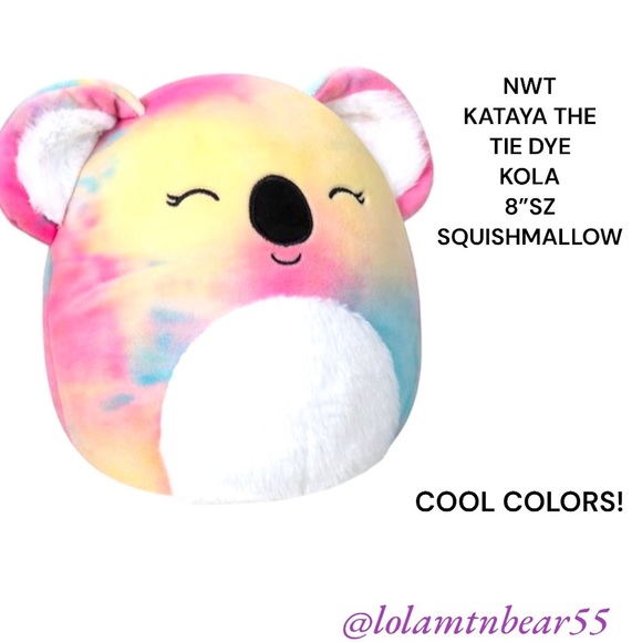 Squishmallows Other - KATAYA THE TIE DYE KOALA NEW WITH TAGS 8” SZ - SQUISHMALLOW- HARD TO FIND